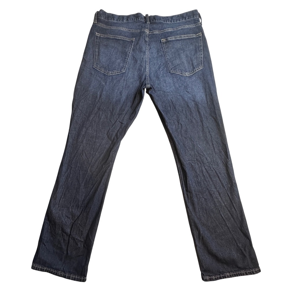 Old Navy Straight Built-In Flex Jeans Mens 36x30 (37x29) Dark Wash Blue‎ Denim